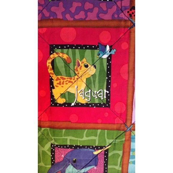 Andover Alpha Buddies Finished Baby Quilt, Bright Colors, 51" x 34" - Picture 2 of 6
